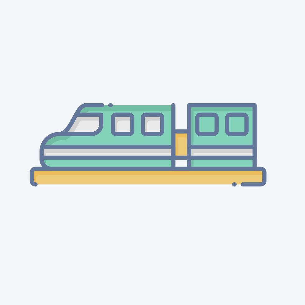 Icon High Speed Train. related to Smart City symbol. doodle style. simple design illustration vector