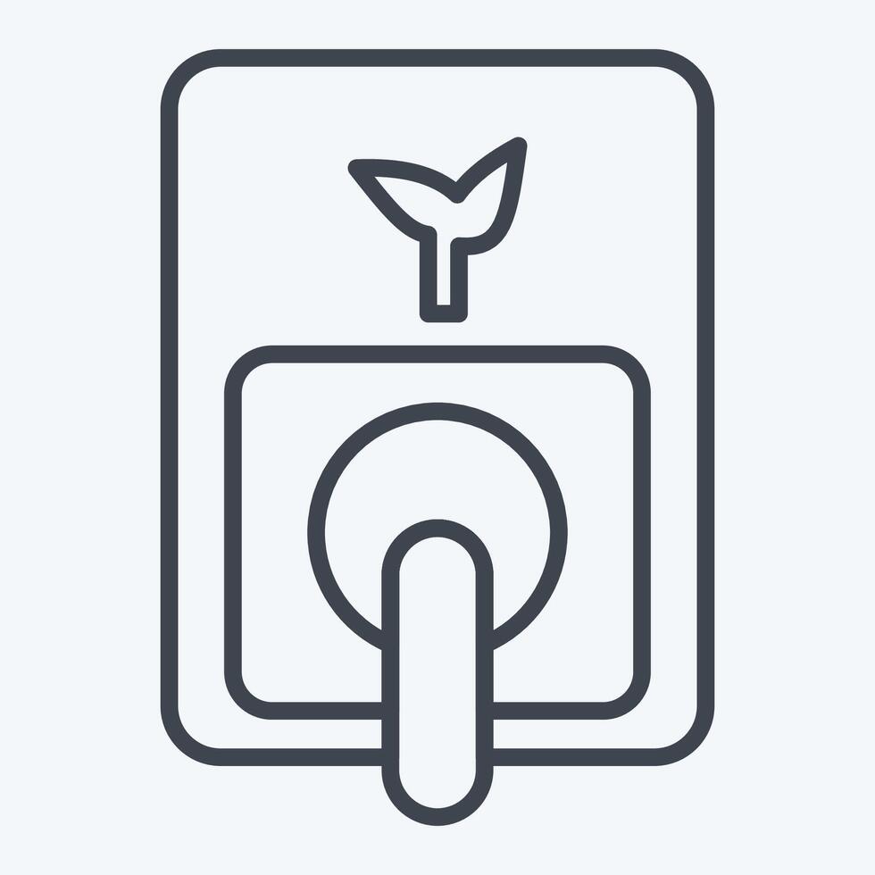 Icon Green Energy. related to Smart City symbol. line style. simple design illustration vector