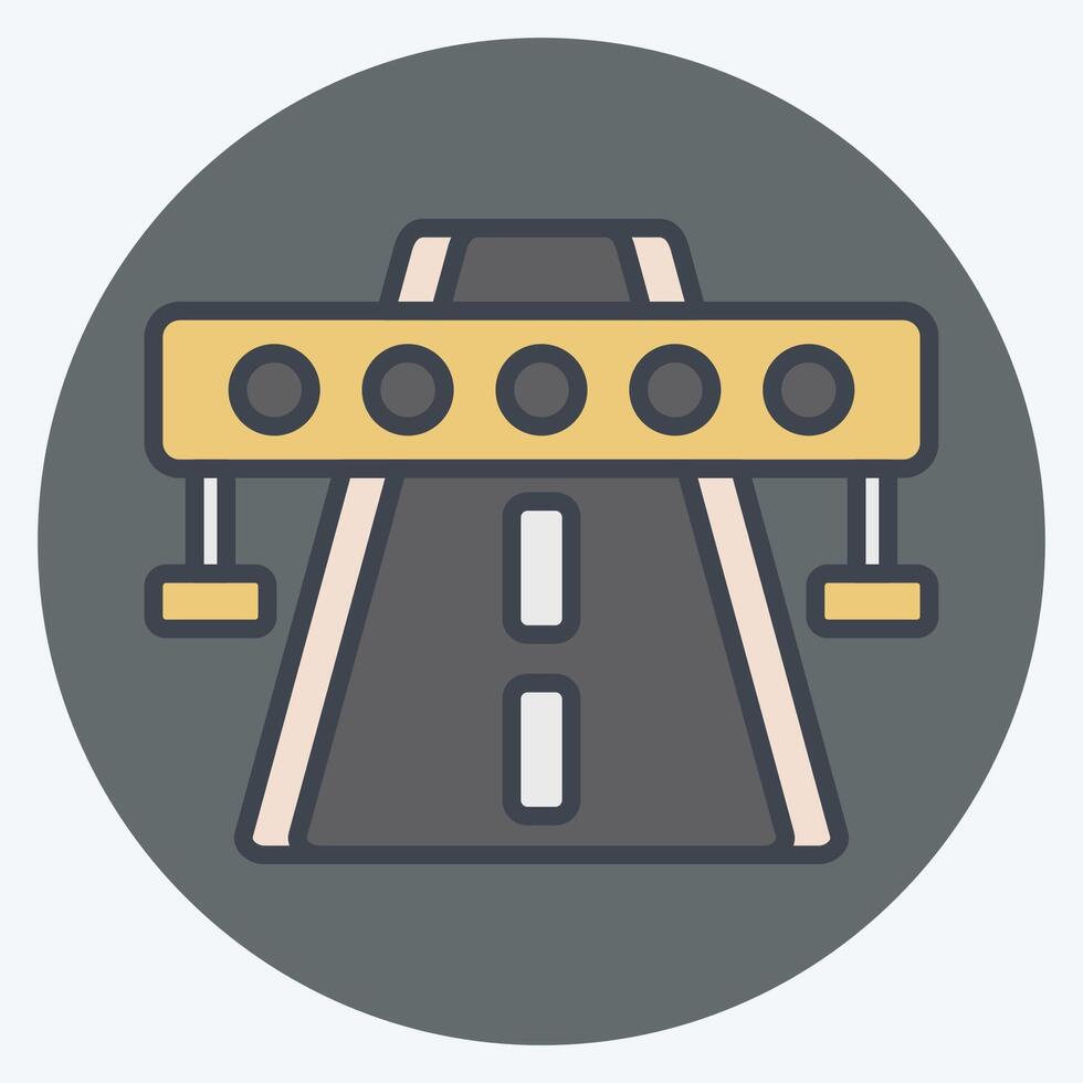 Icon Highway. related to Smart City symbol. color mate style. simple design illustration vector
