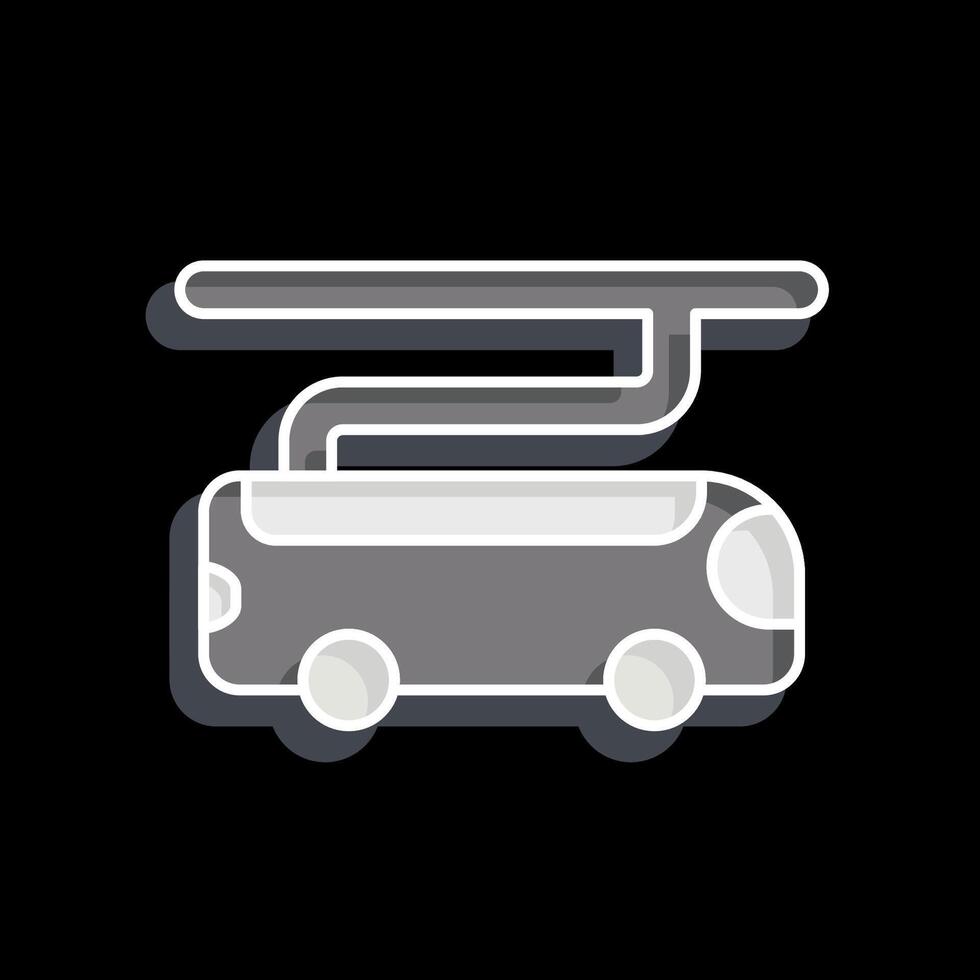 Icon Electric Bus. related to Smart City symbol. glossy style. simple design illustration vector