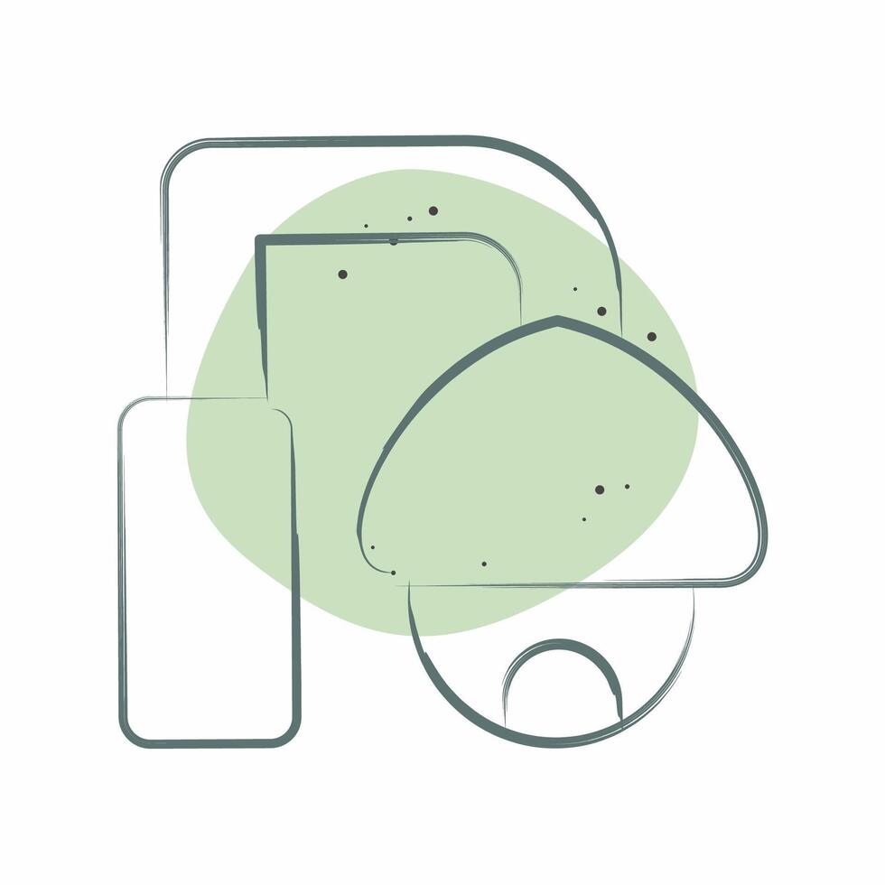Icon CCTV. related to Smart City symbol. Color Spot Style. simple design illustration vector