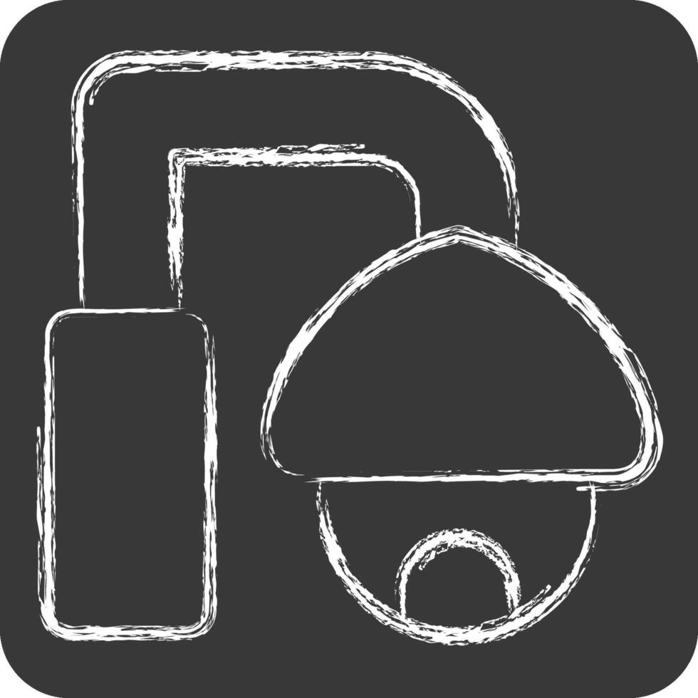 Icon CCTV. related to Smart City symbol. chalk Style. simple design illustration vector