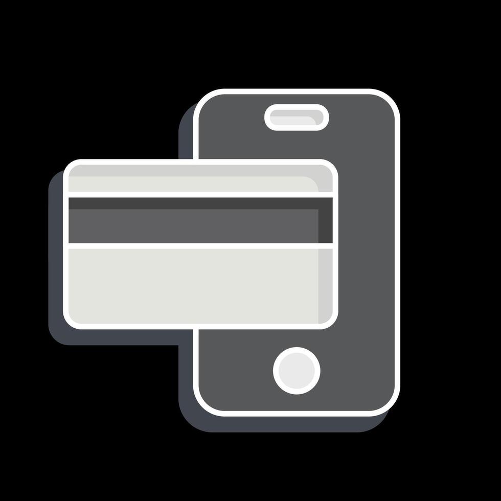 Icon Cashless Payment. related to Smart City symbol. glossy style. simple design illustration vector