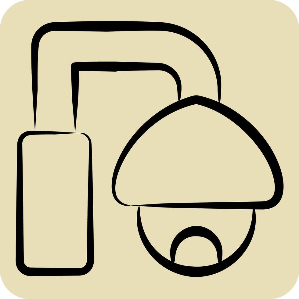 Icon CCTV. related to Smart City symbol. hand drawn style. simple design illustration vector