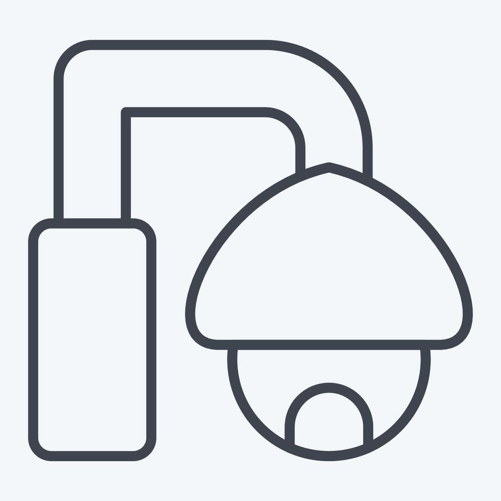 Icon CCTV. related to Smart City symbol. line style. simple design illustration vector