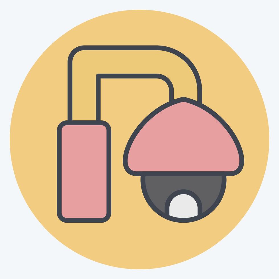 Icon CCTV. related to Smart City symbol. color mate style. simple design illustration vector