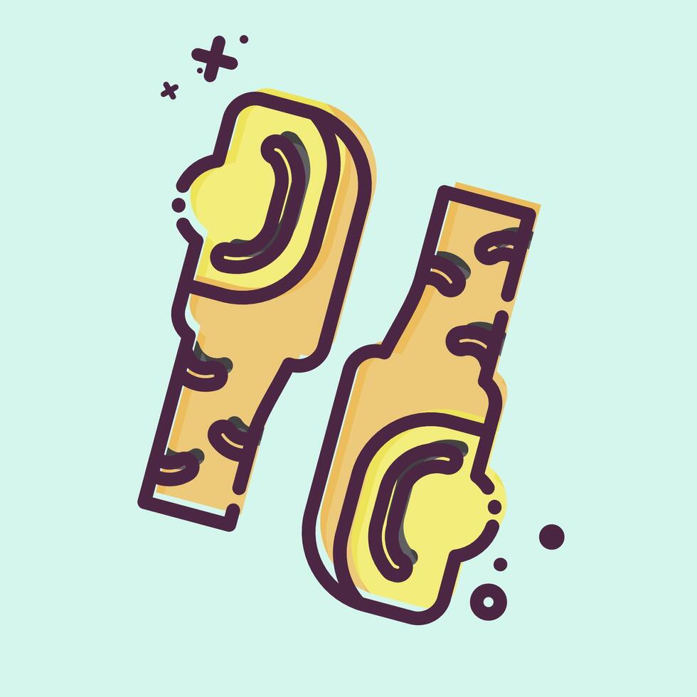 Icon Geoduck Pacific. related to Seafood symbol. MBE style. simple design illustration vector