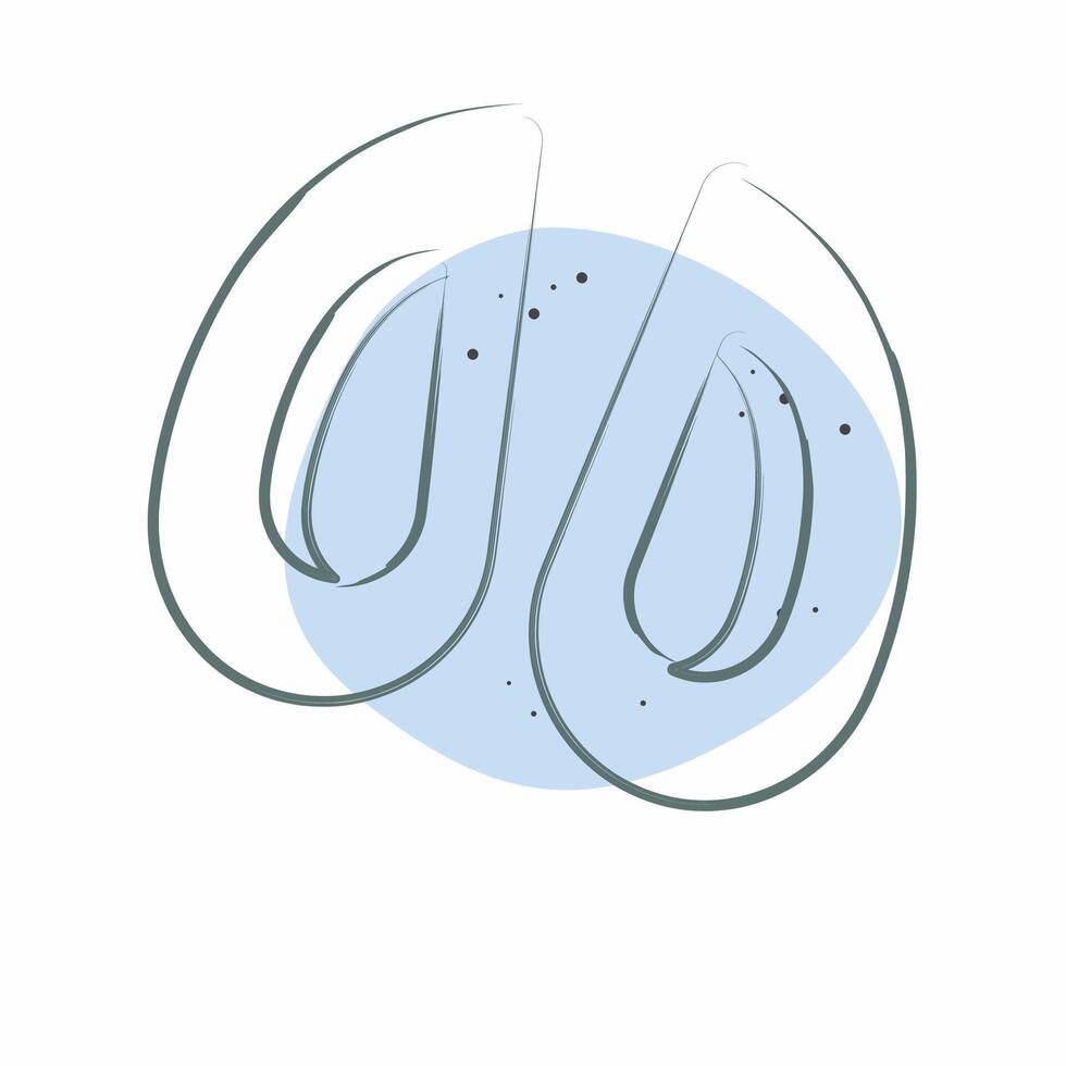 Icon Mussel. related to Seafood symbol. Color Spot Style. simple design illustration vector