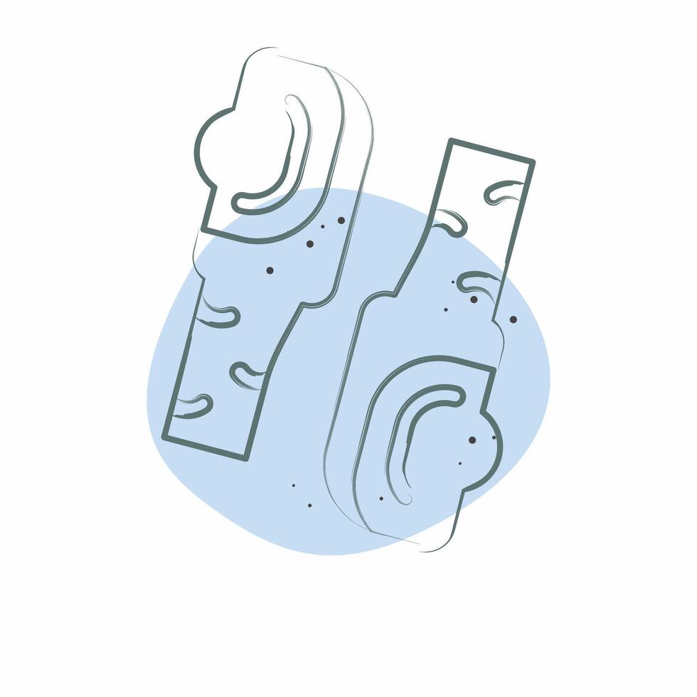 Icon Geoduck Pacific. related to Seafood symbol. Color Spot Style. simple design illustration vector