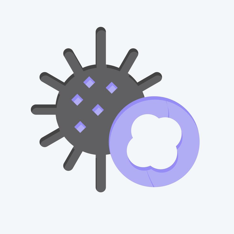 Icon Sea Urchins. related to Seafood symbol. flat style. simple design illustration vector
