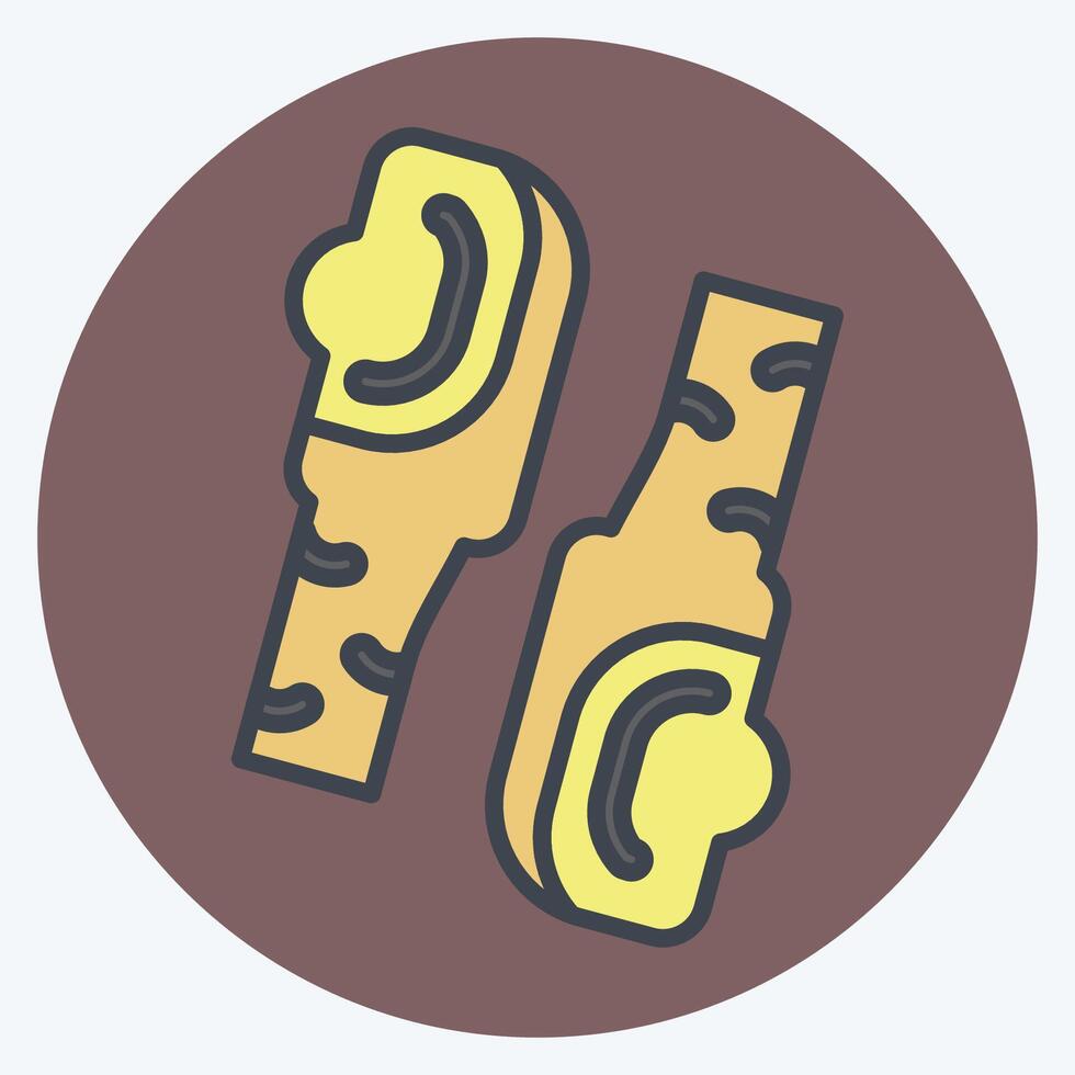 Icon Geoduck Pacific. related to Seafood symbol. color mate style. simple design illustration vector