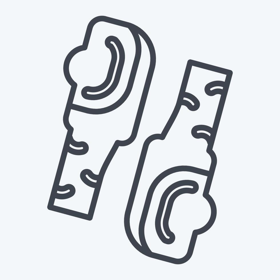 Icon Geoduck Pacific. related to Seafood symbol. line style. simple design illustration vector