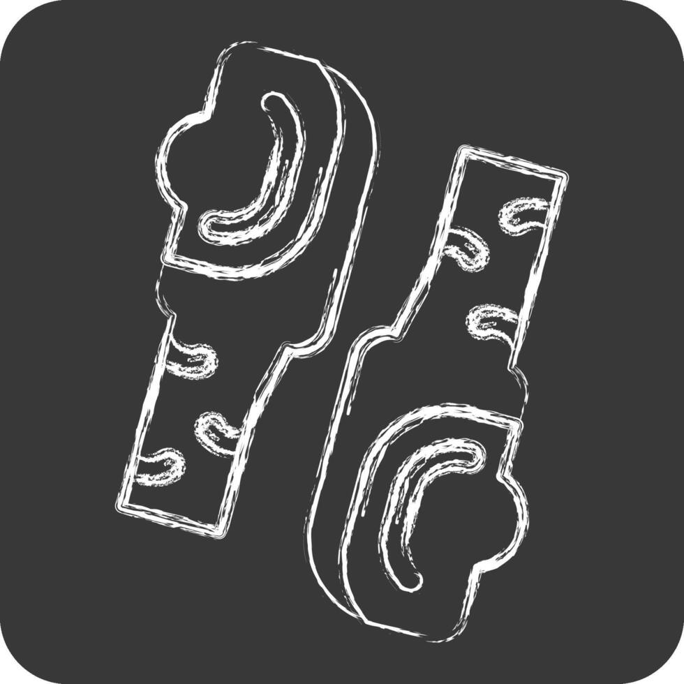 Icon Geoduck Pacific. related to Seafood symbol. chalk Style. simple design illustration vector