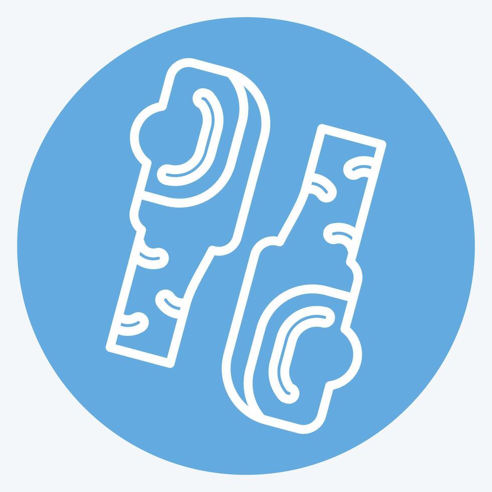 Icon Geoduck Pacific. related to Seafood symbol. blue eyes style. simple design illustration vector