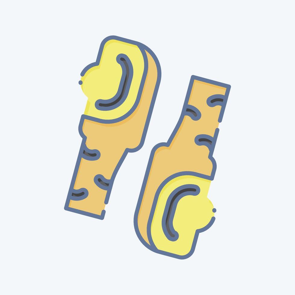 Icon Geoduck Pacific. related to Seafood symbol. doodle style. simple design illustration vector