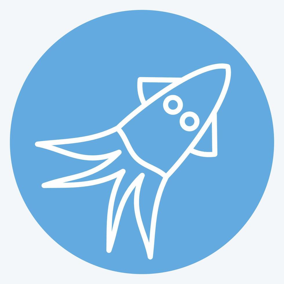 Icon Squid. related to Seafood symbol. blue eyes style. simple design illustration vector