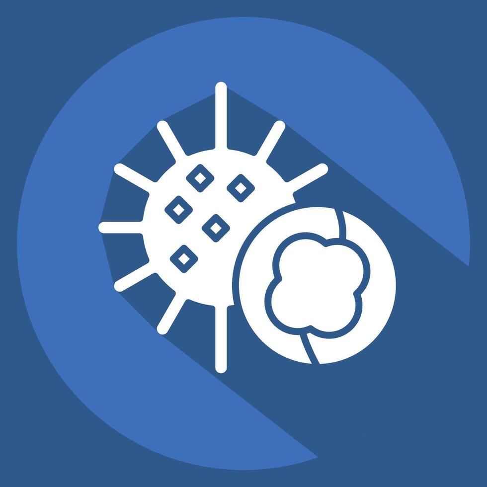 Icon Sea Urchins. related to Seafood symbol. long shadow style. simple design illustration vector