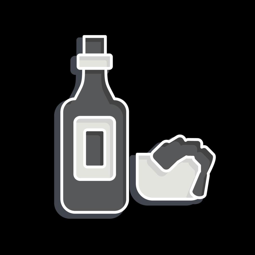 Icon Seafood Sauce. related to Seafood symbol. glossy style. simple design illustration vector