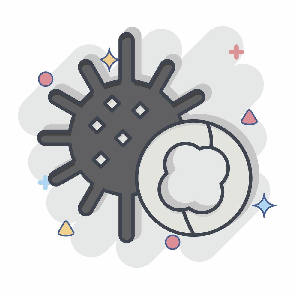 Icon Sea Urchins. related to Seafood symbol. comic style. simple design illustration vector