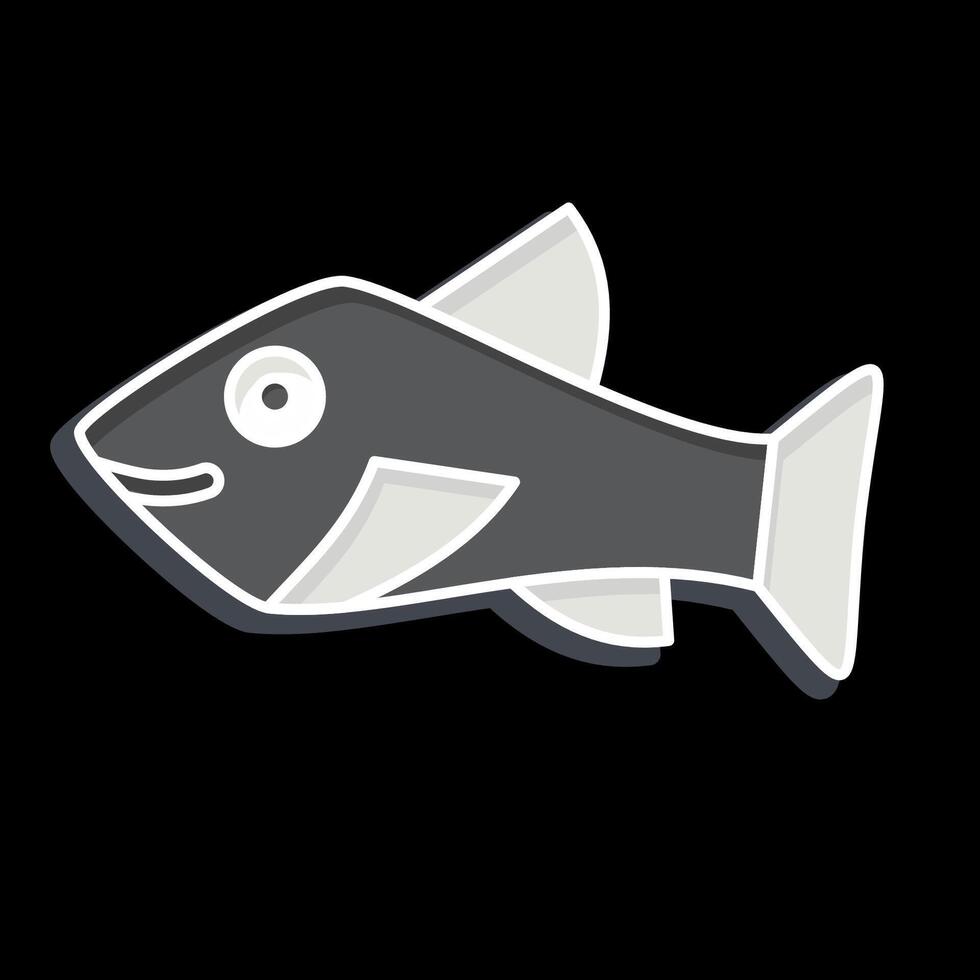 Icon Trout. related to Seafood symbol. glossy style. simple design illustration vector