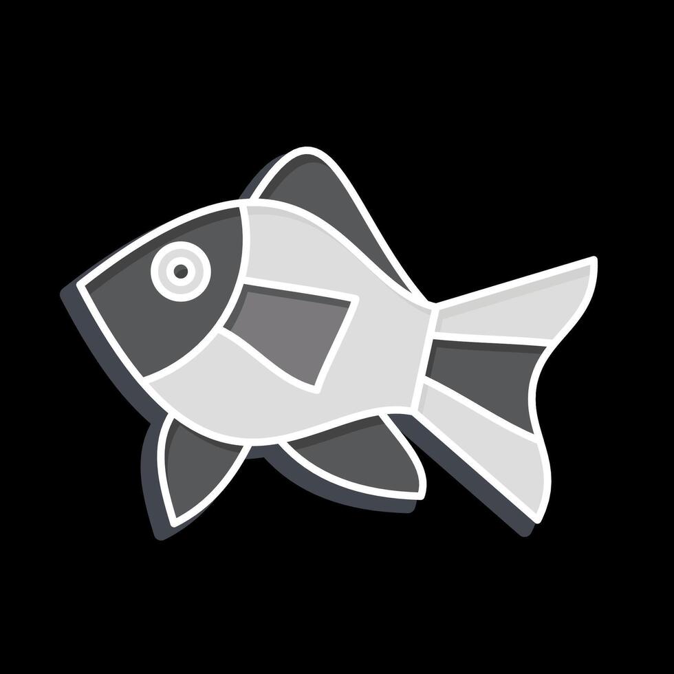 Icon Atlantic Fish. related to Seafood symbol. glossy style. simple design illustration vector