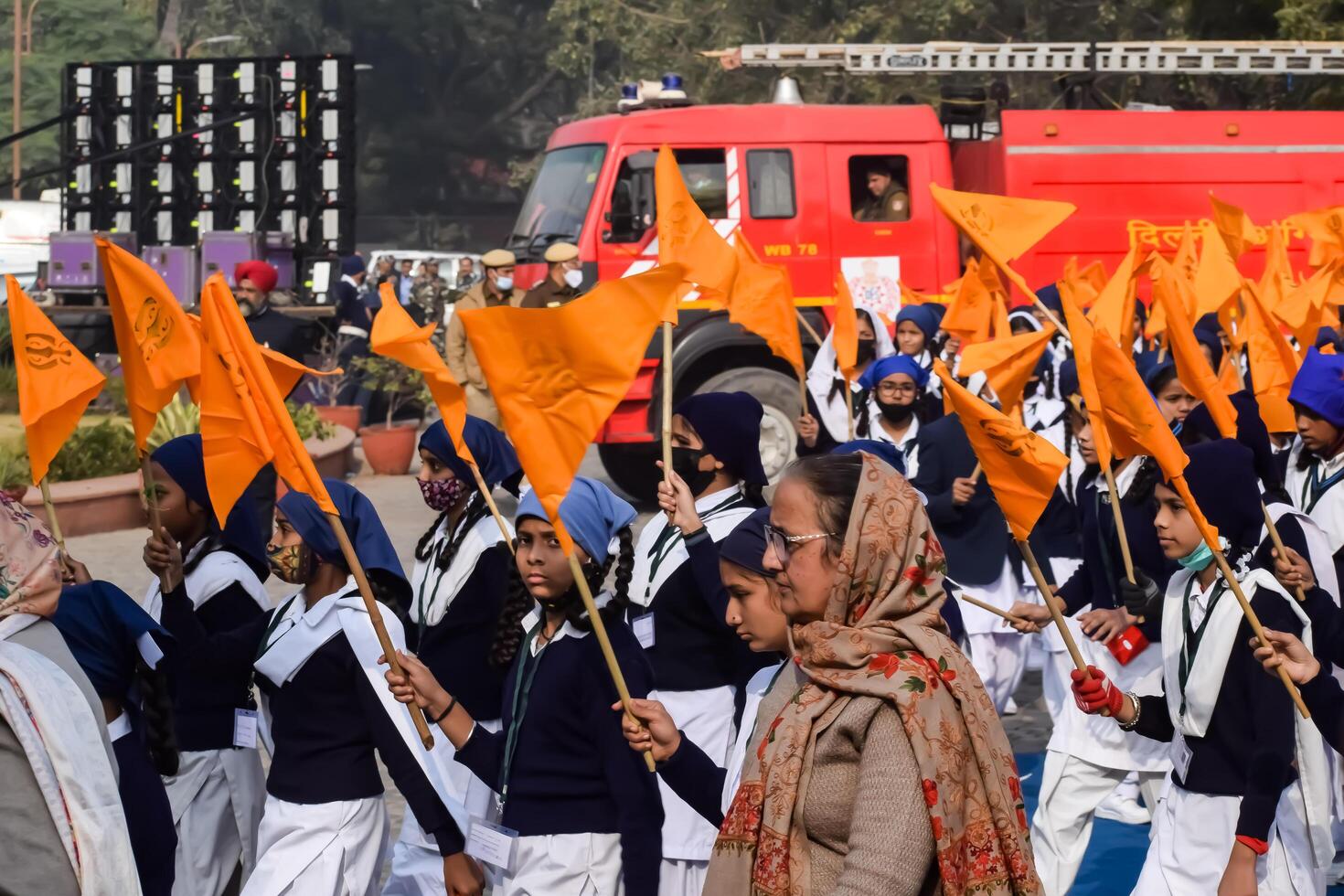 Delhi, India - December 26 2023 - Veer Bal Diwas commemorates the martyrdom of the four sons of tenth and last Sikh Guru Gobind Singh, In Jan 2021 PM Modi announced Dec 26 observed as Veer Bal Diwas photo