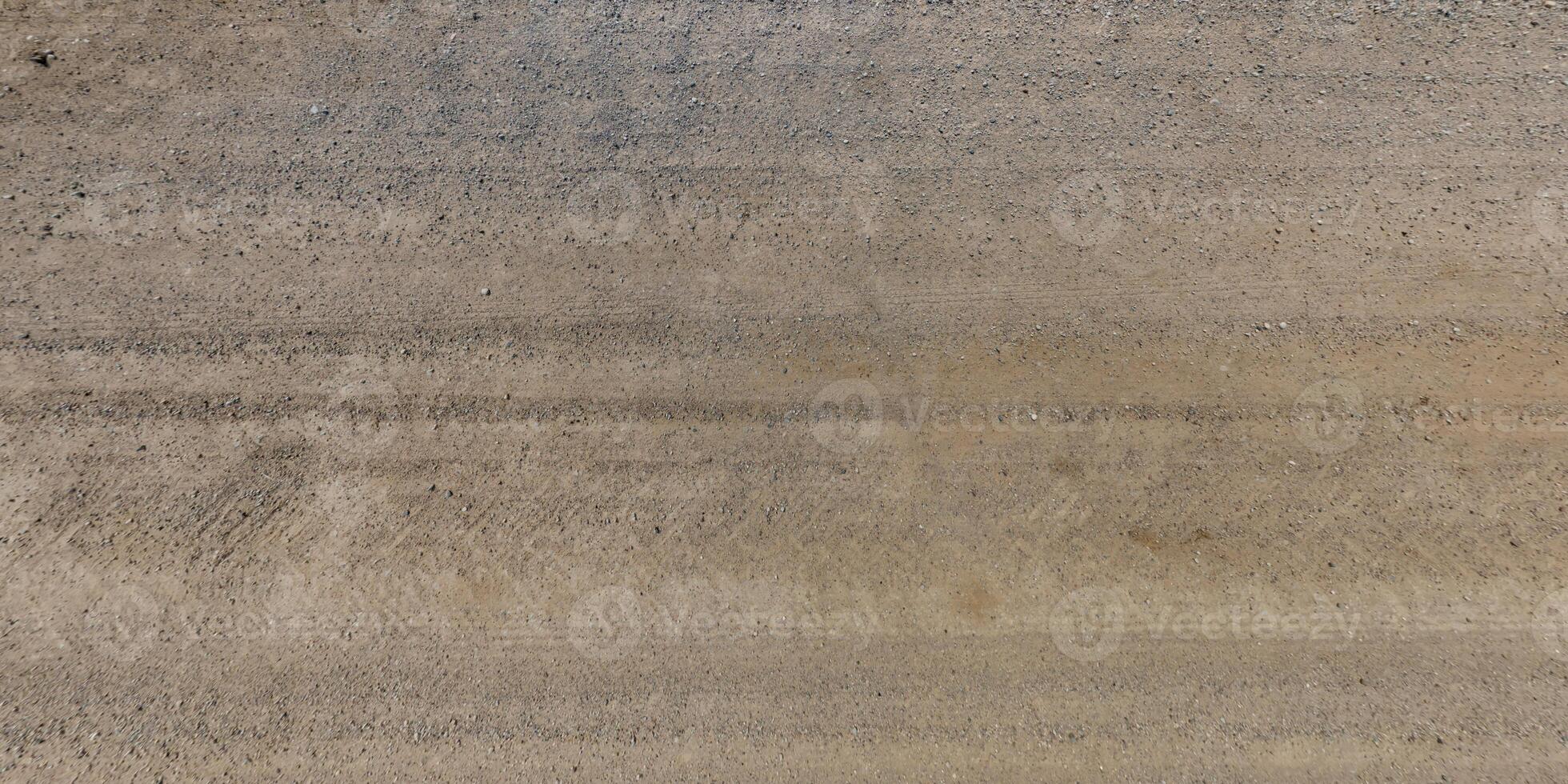 view from above on texture of gravel road photo