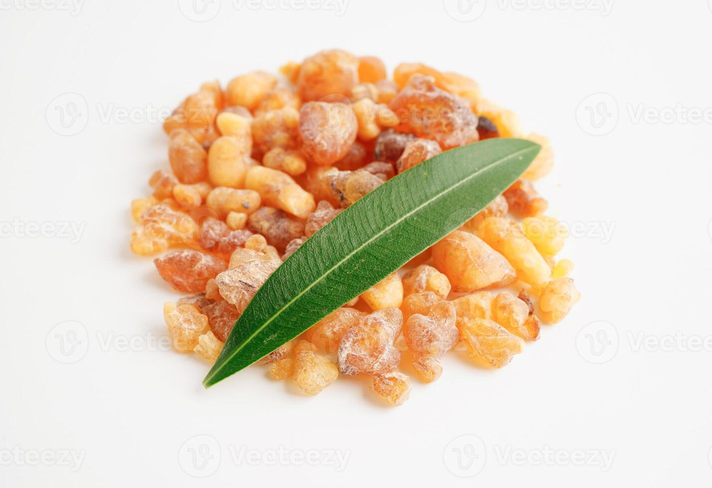 Frankincense or olibanum aromatic resin used in incense and perfumes. photo