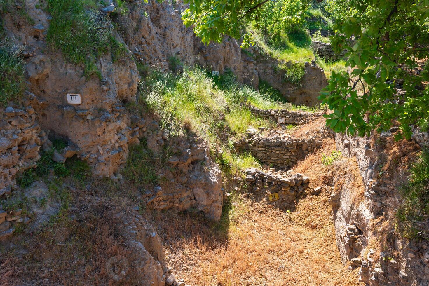 Layers of Troy Ancient city in Canakkale Turkey photo