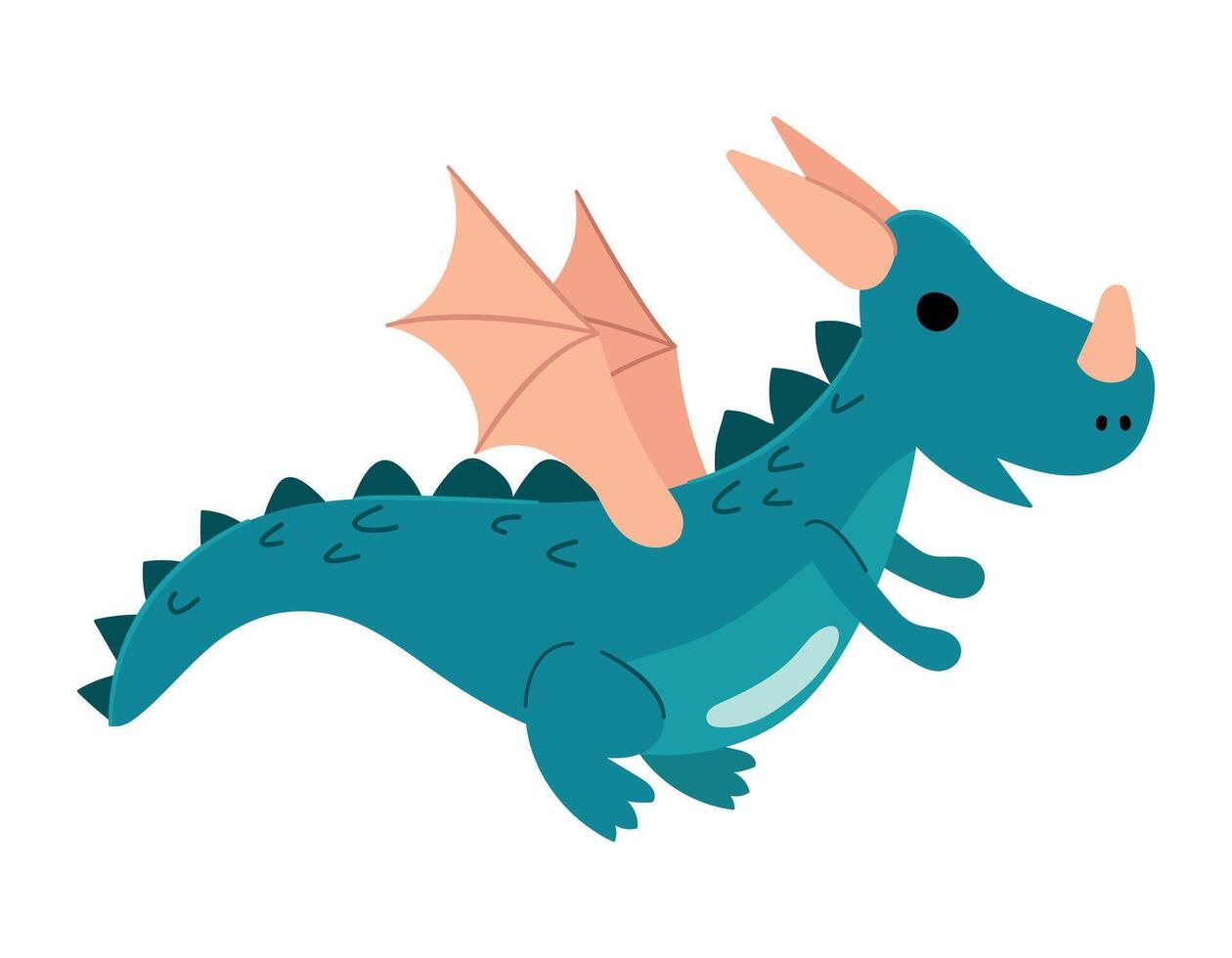 Dragon on an isolated white background vector