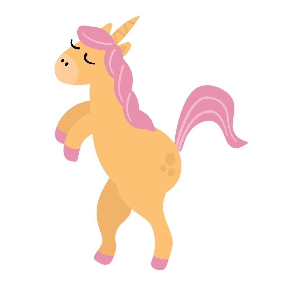 A cute unicorn. A mythological and magical creature vector