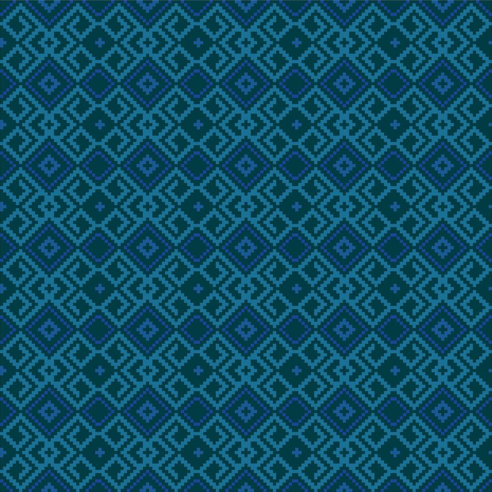 Ethnic ornaments pattern. Repeat pattern of rich blue tints. vector