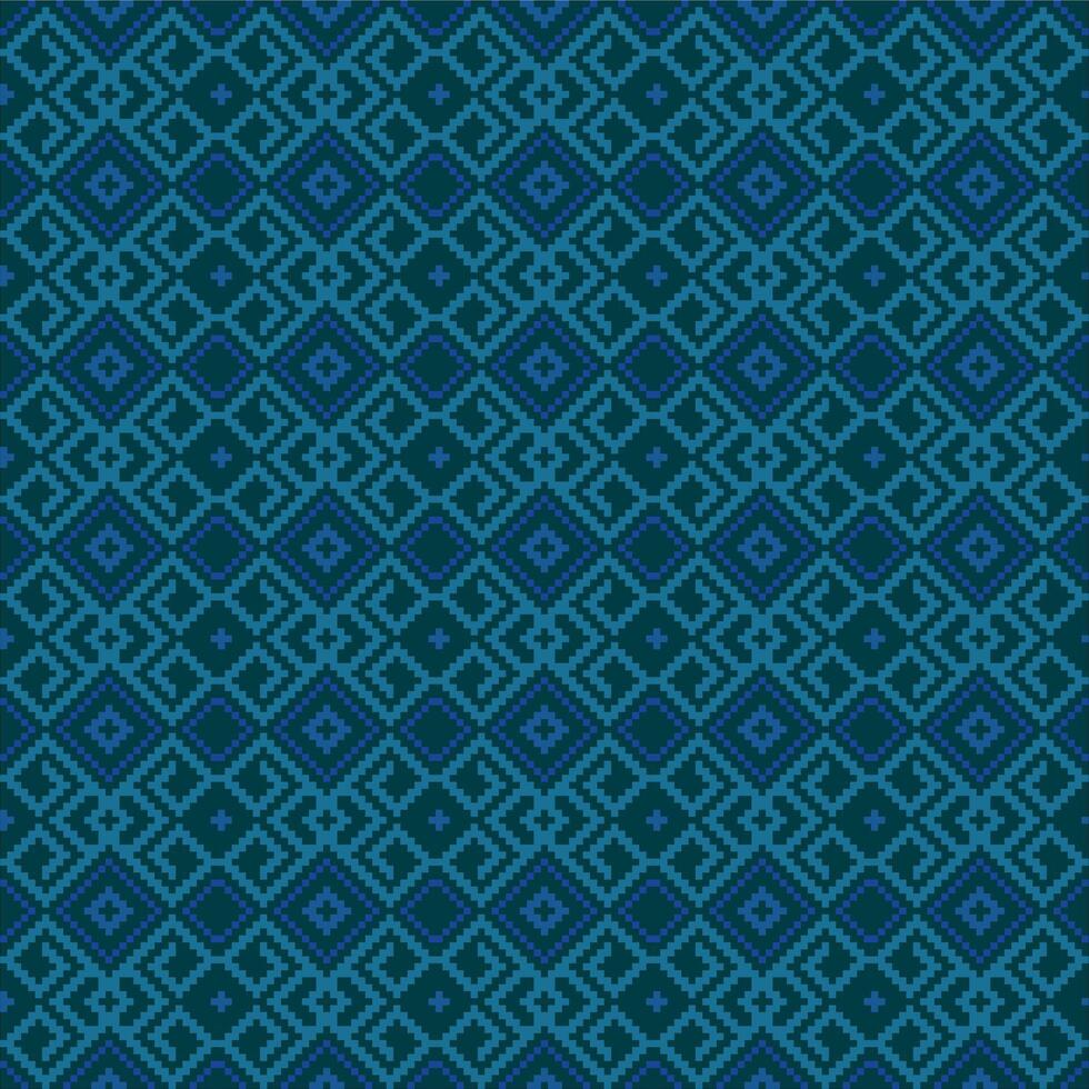 Ethnic ornaments pattern. Repeat pattern of rich blue tints. vector