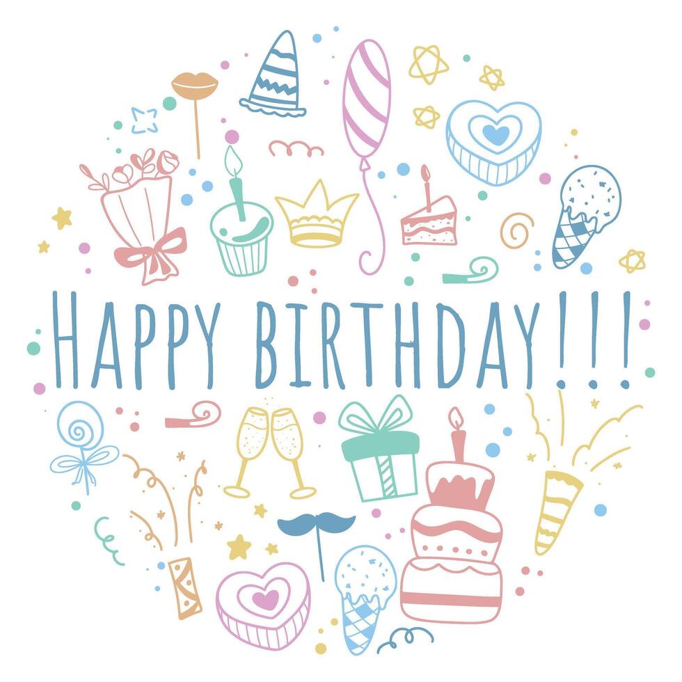 Happy birthday banner design graphic vector