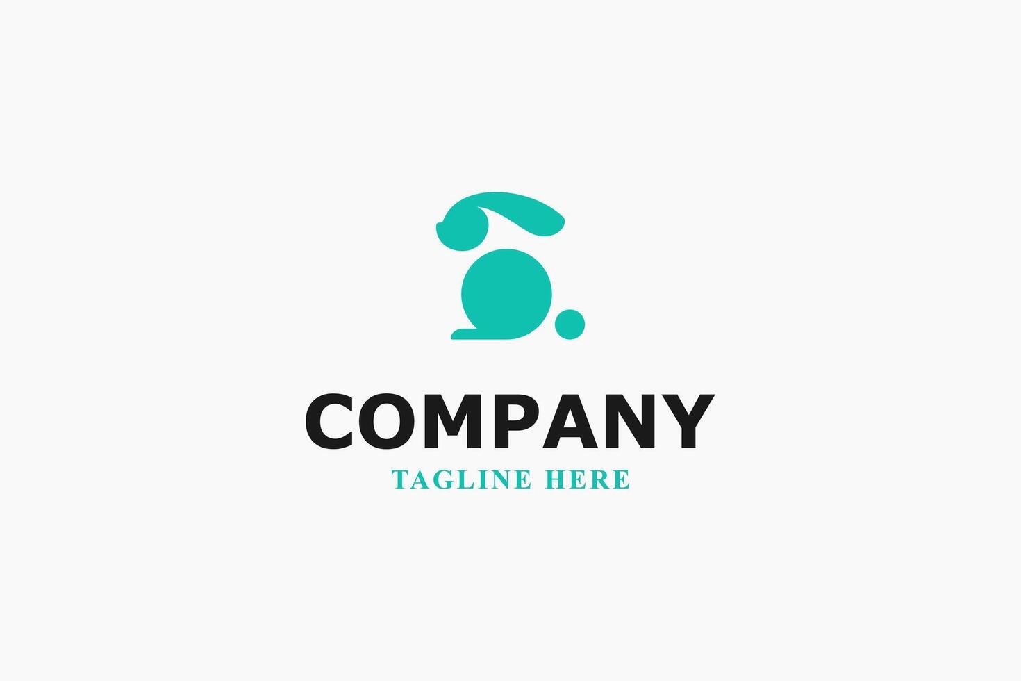 rabbit and nature modern logo vector