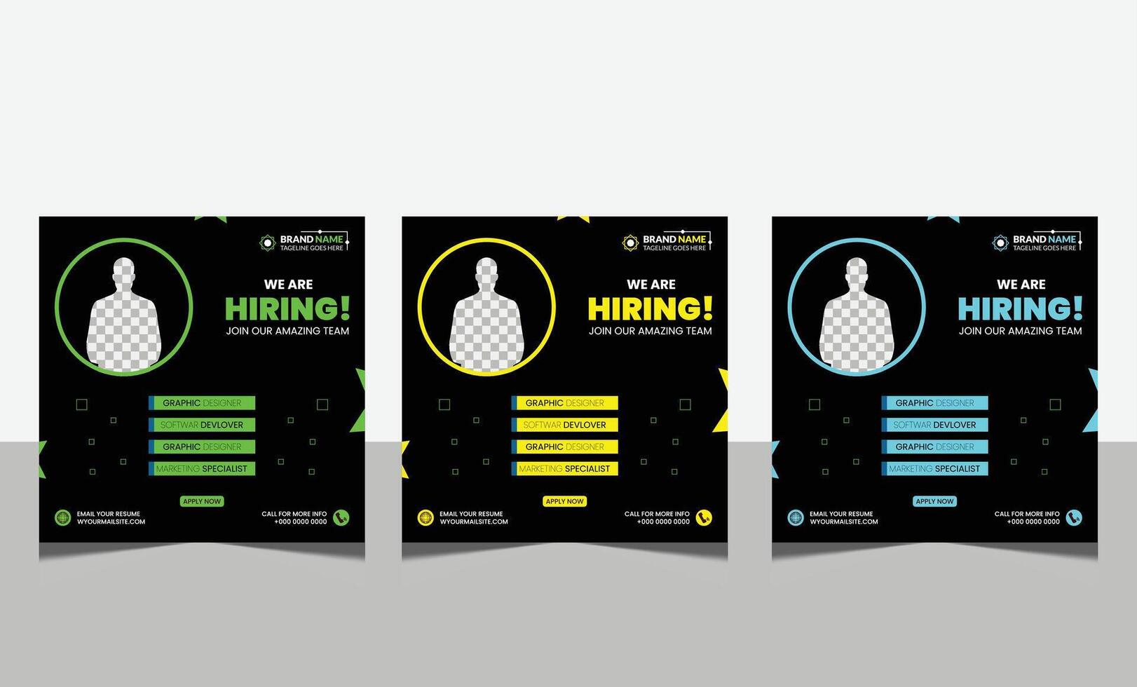 We are hiring job vacancy social media post banner design template vector