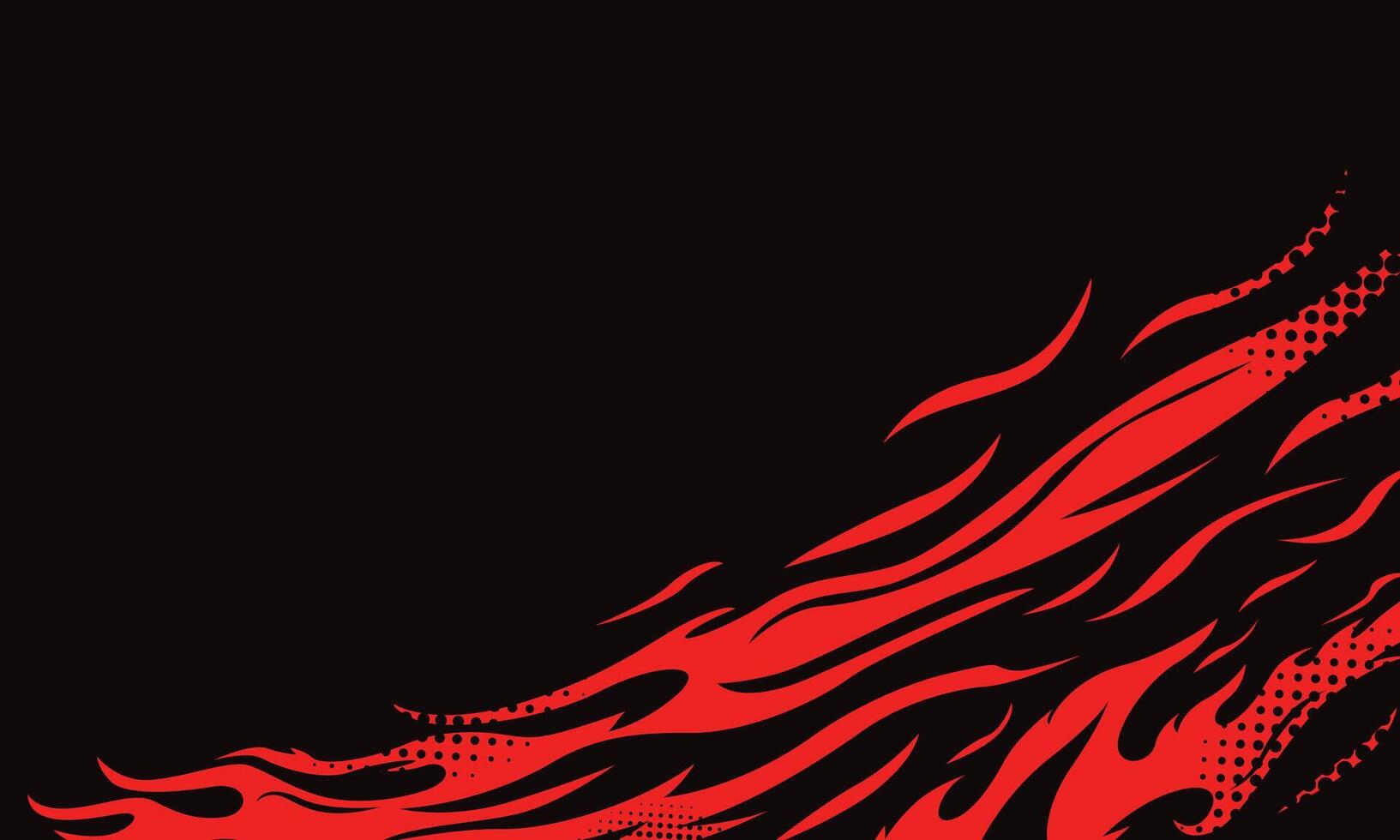 Burning flame vinyl sticker design for car wrap vector