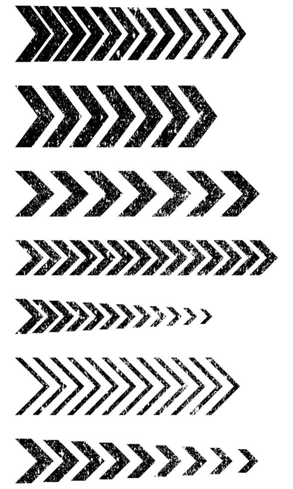 Collection of different grunge arrow symbols vector