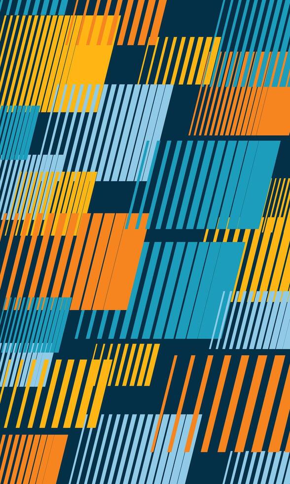 Abstract background pattern of overlapping bright color stripes vector