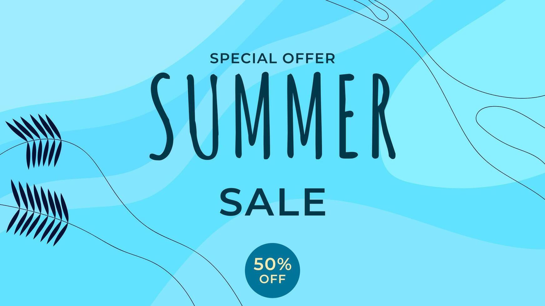 ABSTRACT SUMMER SALE DISCONT BANNER PROMOTION BACKGROUND PASTEL COLOR. GOOD FOR SOCIAL MEDIA POST, COVER , POSTER vector