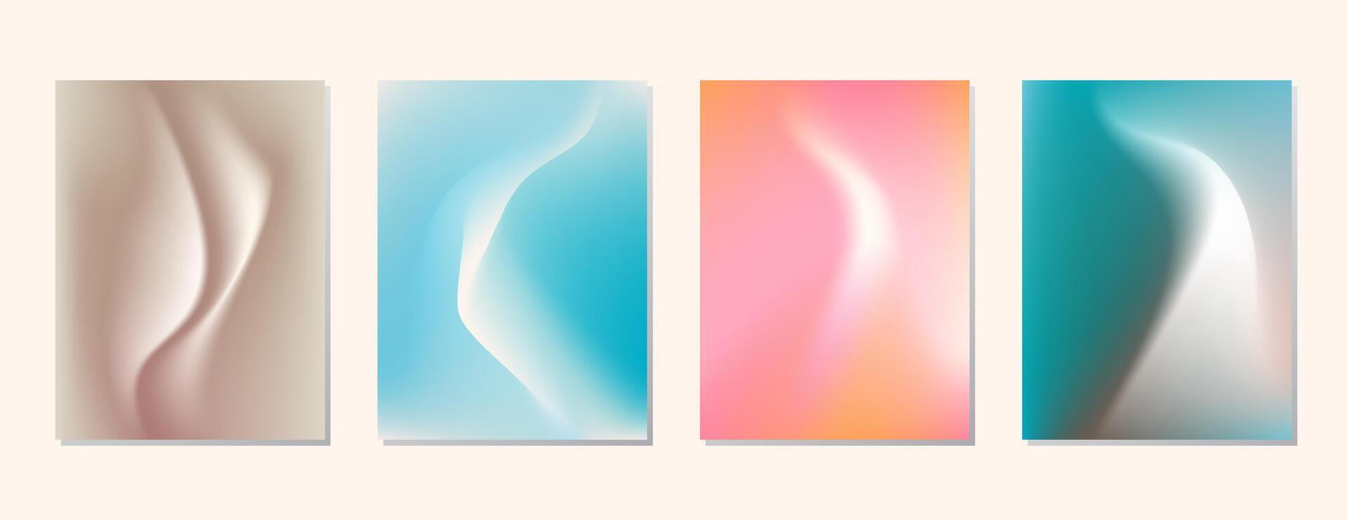 SET GRADIENT LIQUID COLOR. POSTER BACKGORUND DESIGN TEMPLATE GOOD FOR POSTER, WALLPAPER, COVER, FRAME, FLYER, SOCIAL MEDIA, GREETING CARD vector