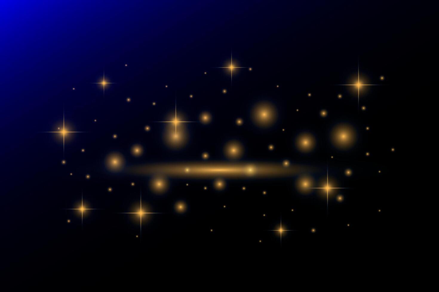 golden stars on a black background vector