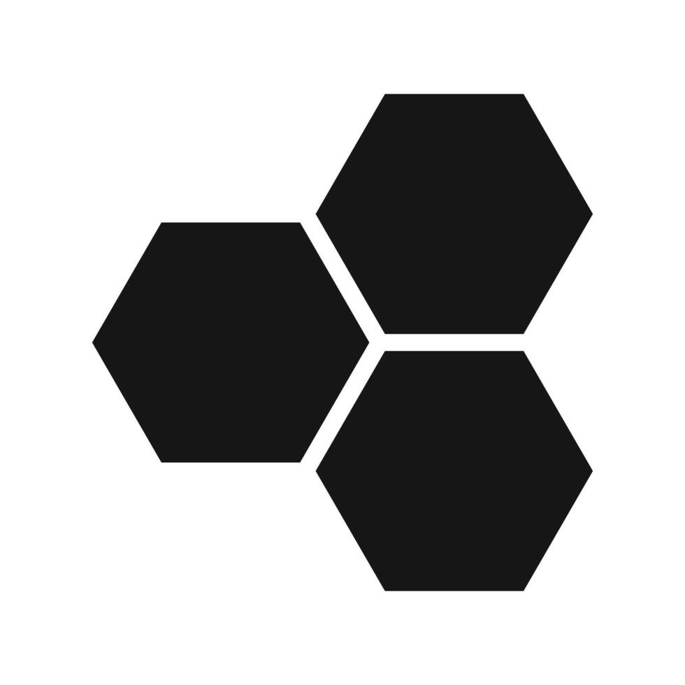 Hexagonal Beehive Cells Icon Isolated Illustration vector