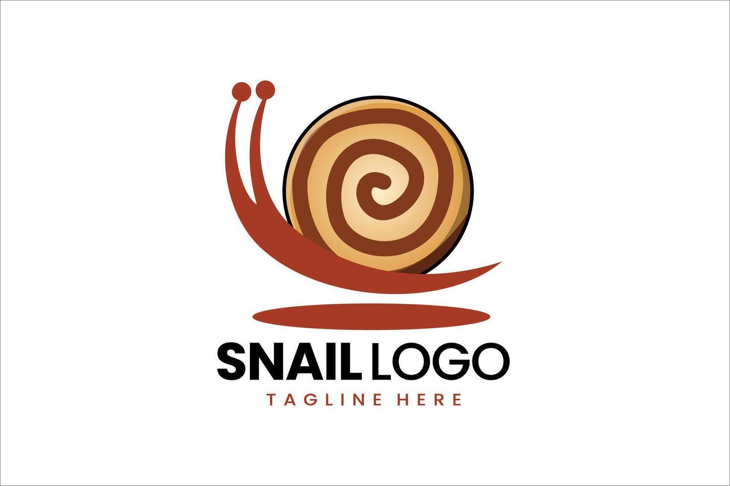 Flat modern simple Cookies bakery biscuit snail logo template icon symbol design illustration vector