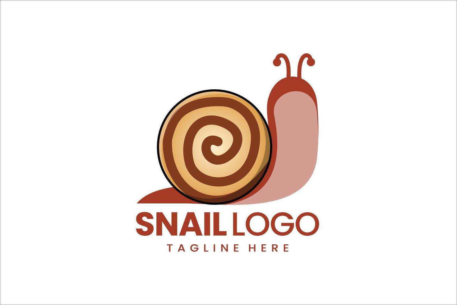 Flat modern simple Cookies bakery biscuit snail logo template icon symbol design illustration vector