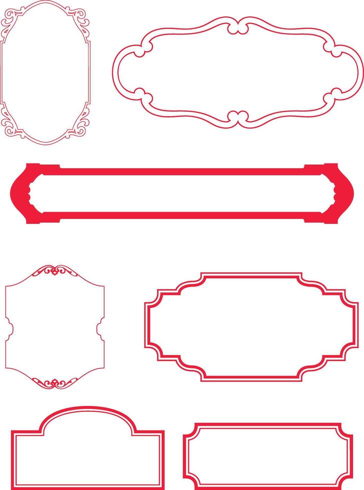 Blank illustration of a set of scrapbook design frame for Christmas and New Year holidays, birthdays and gifts vector