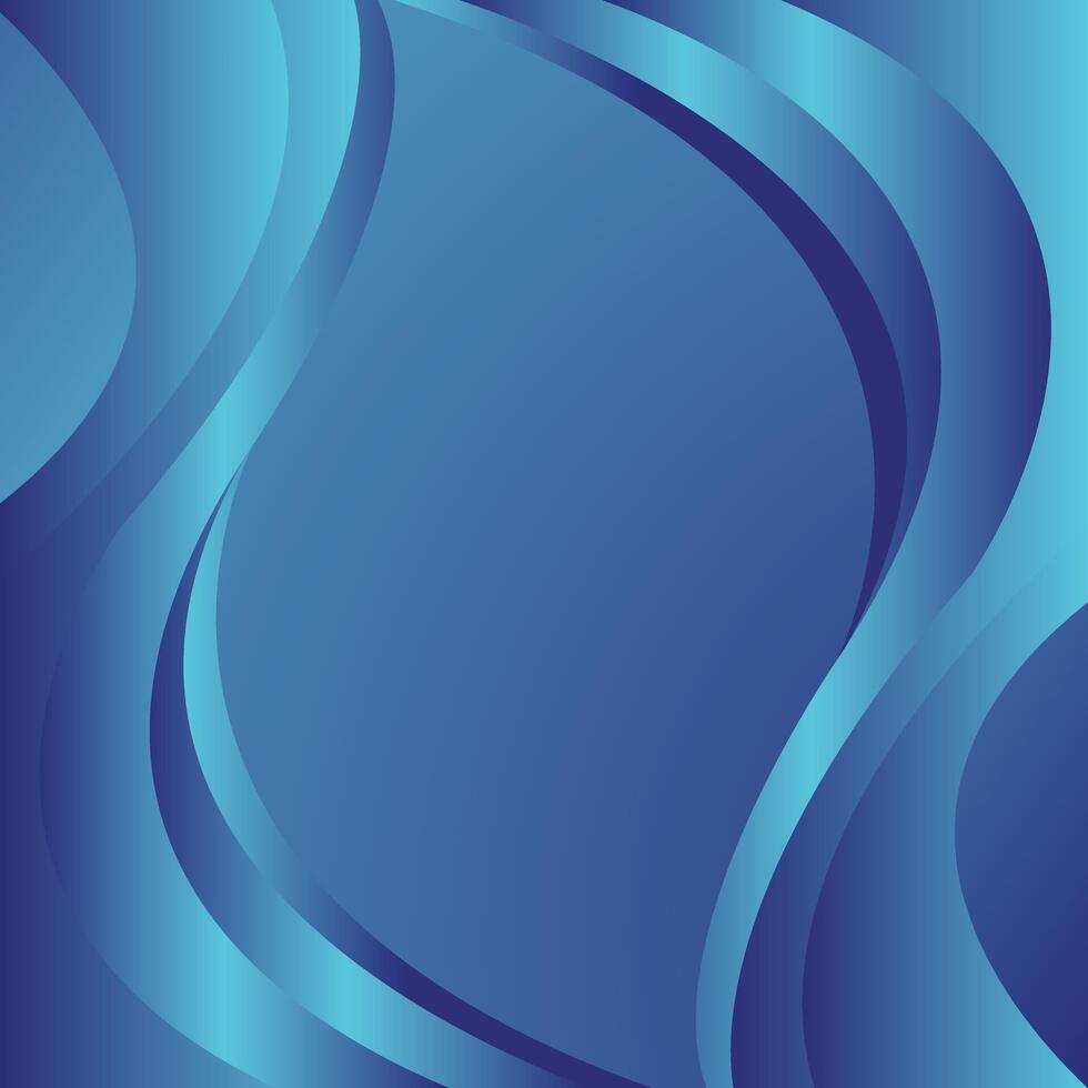 Modern Abstract dynamic blue Gradient background with wavy lines wallpaper vector
