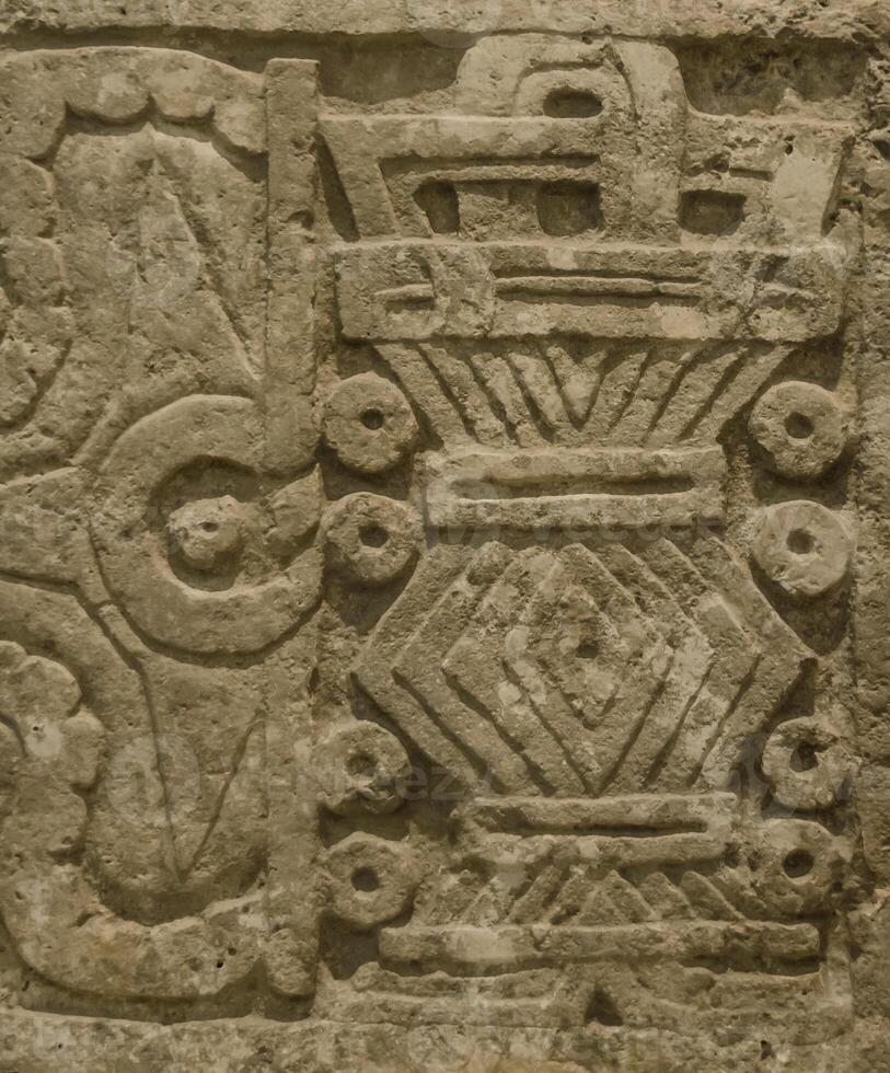 Ancient maya sculpture of Quintana Roo State photo