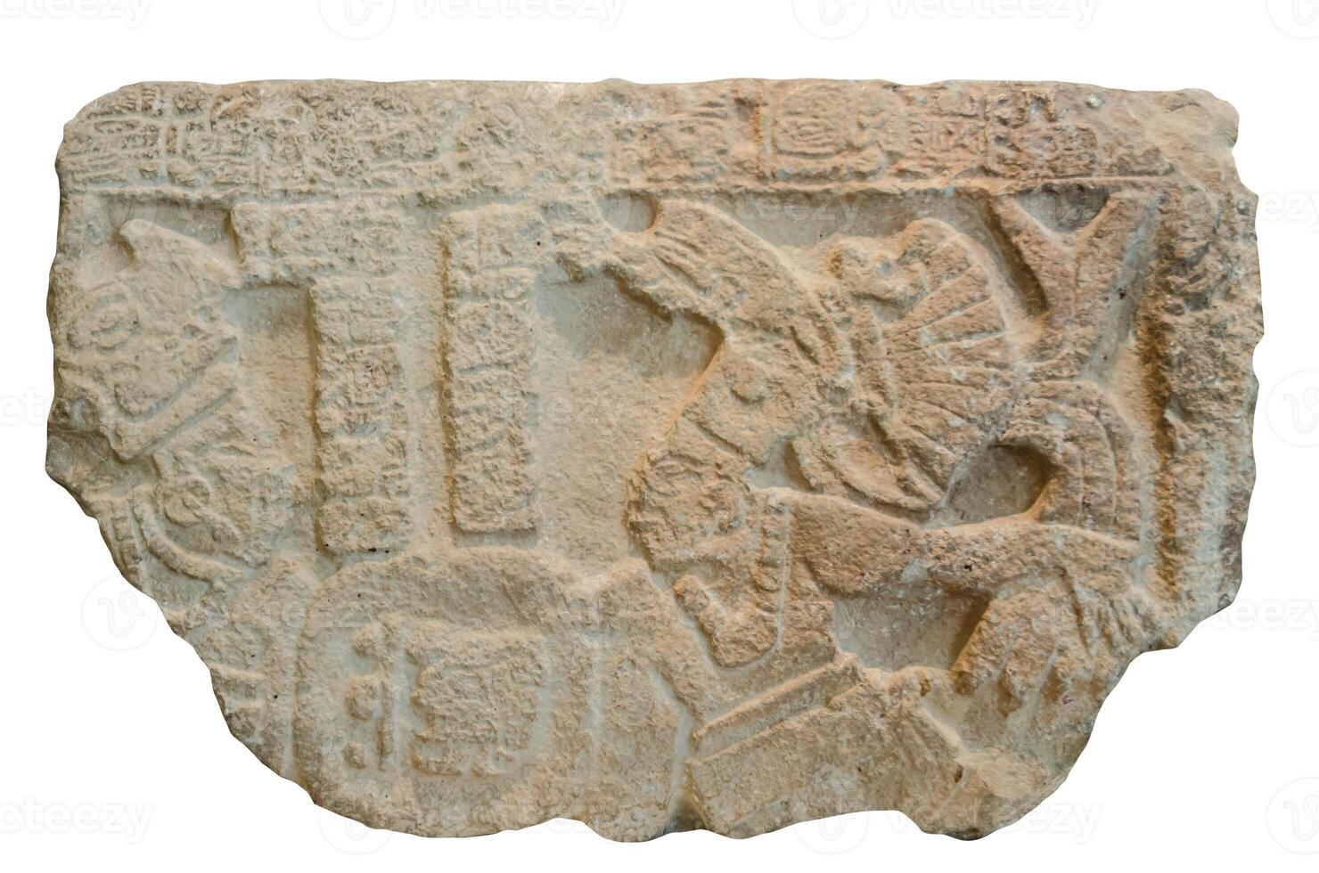 Ancient maya sculpture of Quintana Roo State photo