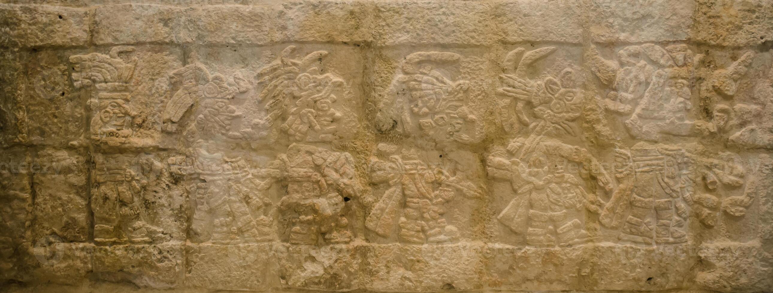 Ancient maya sculpture of Quintana Roo State photo